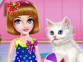 Logħba Kitty: kura u haircut  onlajn