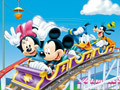 Logħba Mickey fir-rollercoaster - issettja l-blokki  onlajn