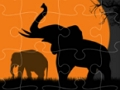 Logħba Jigsaw Silhouette Elephant  onlajn