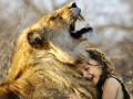 Logħba Jigsaw Lion and Girl  onlajn