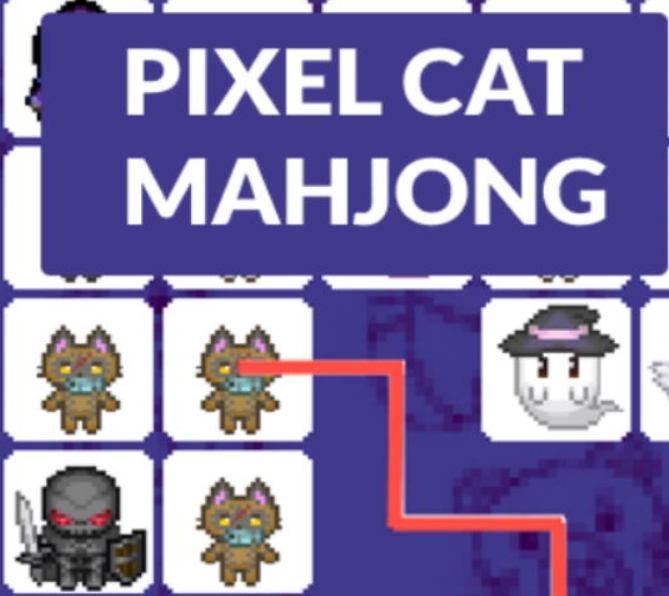 Logħba Mahjong tal-qtates Pixel  onlajn