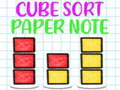 Logħba Cube Sort Paper Nota  onlajn