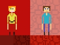 Logħba Stickman Steve vs Alex Nether onlajn
