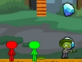 Logħba Stickman Bros vs Zombies onlajn