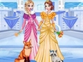 Logħba Icy Dress Up ta' Elsa & Anna  onlajn