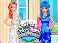 Logħba Girls Kuluri Match u Dress up  onlajn