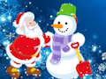 Logħba Santa Claus u Snowman Jigsaw  onlajn