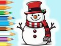 Logħba Ktieb Kulur: Familja Snowman  onlajn