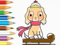 Logħba Ktieb tal-Kulur: Dog-Riding-Sled  onlajn
