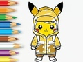 Logħba Ktieb tal-kulur: Raincoat Pikachu  onlajn