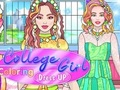 Logħba Kulleġġ Girl Kulur Dress Up  onlajn
