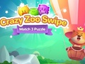 Logħba Crazy Zoo Swipe Match 3 Puzzle onlajn