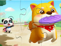 Logħba Jigsaw Puzzle: Little Panda Play Bil Pet  onlajn