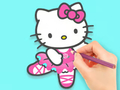 Logħba Ktieb tal-kulur: Hello Kitty Dancing  onlajn