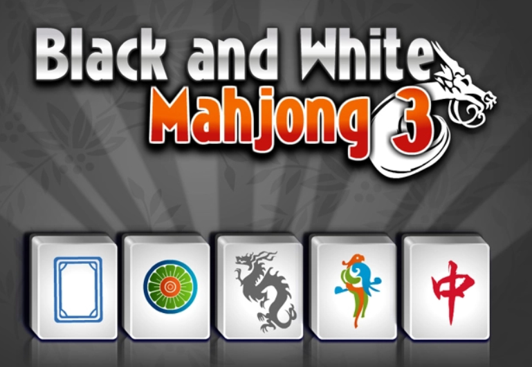 Logħba Mahjong iswed u abjad 3  onlajn