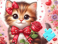 Logħba Puzzle jigsaw: qattus bowknot onlajn