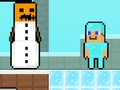 Logħba Noob vs pro snowman onlajn