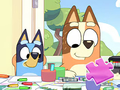 Logħba Jigsaw Puzzle: Jum il-Kulur tal-Familja Bluey  onlajn