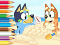 Logħba Ktieb Kulur: Bluey Fuq Il-Bajja  onlajn
