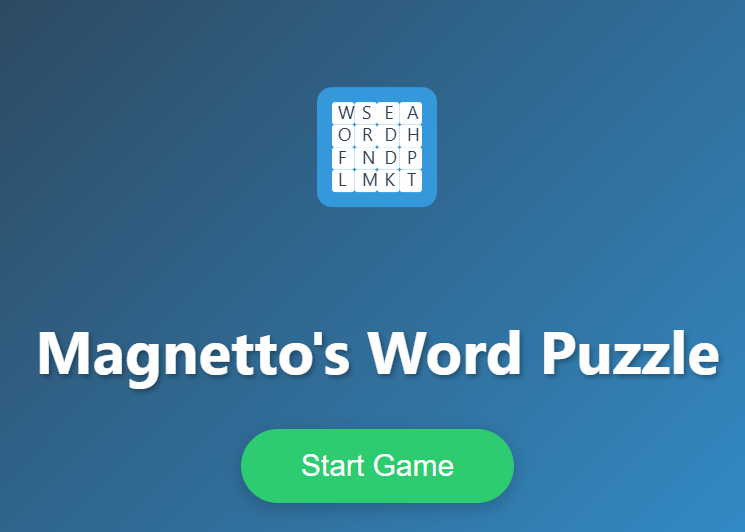Logħba Word Puzzle ta' Magnetto  onlajn
