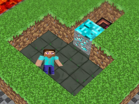 Logħba MineBlocks 3D Labirint  onlajn