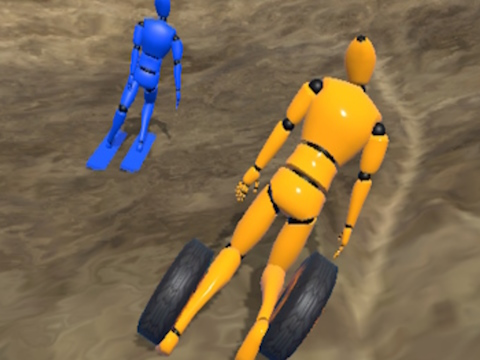 Logħba Ragdoll Racing: Extreme Downhill onlajn