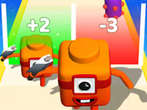 Logħba Merge Numru Cube: Logħba 3D Run onlajn