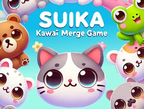 Logħba Suika Kawaii Merge Game onlajn