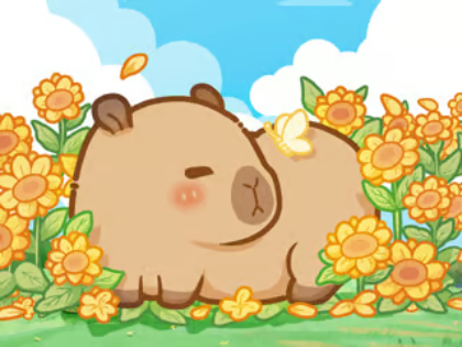 Logħba Jigsaw Puzzle: Capybara Fil-Ġirassol  onlajn
