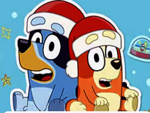 Logħba Jigsaw tal-Milied bluey onlajn