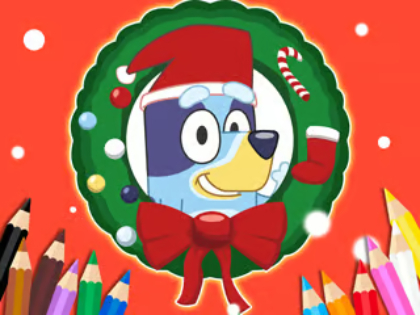 Logħba Ktieb tal-kulur: Bluey Santa Claus  onlajn
