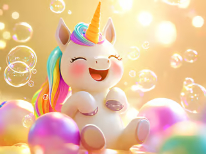 Logħba Jigsaw Puzzle: Unicorn Bubble Pjaċir  onlajn