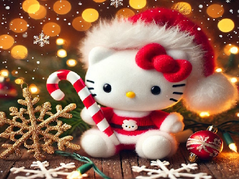 Logħba Hello Kitty Puzzle tal-Milied  onlajn