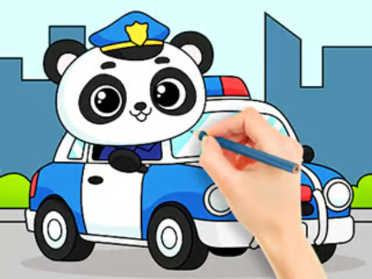 Logħba Ktieb tal-kulur: Panda tal-Pulizija  onlajn