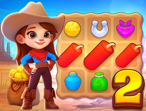 Logħba Wild West Match 2: The Gold Rush onlajn