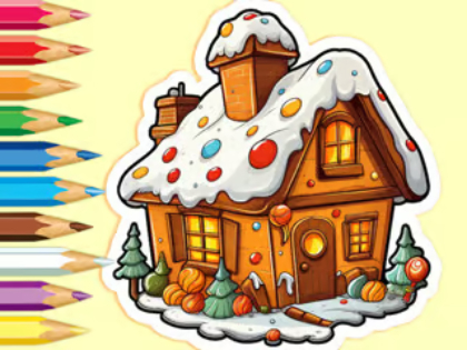Logħba Ktieb tal-Kulur: House Candy tal-Milied  onlajn