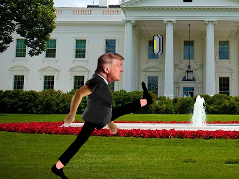 Logħba Trump Wobble Walk Challenge onlajn
