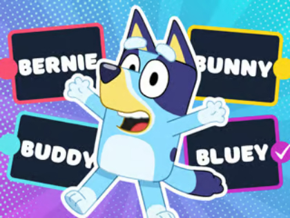Logħba Kwizz tat-Tfal: Kwizz tal-Bluey Super Fan  onlajn