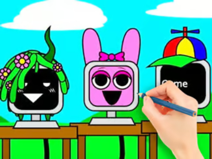 Logħba Ktieb tal-kulur: SPRUNKI FUN Computer  onlajn