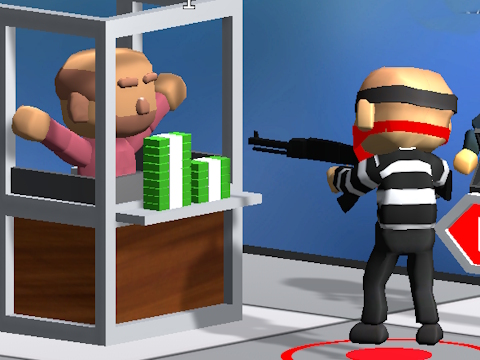Logħba Shooter tal-puzzle tas-serq mill-bank  onlajn