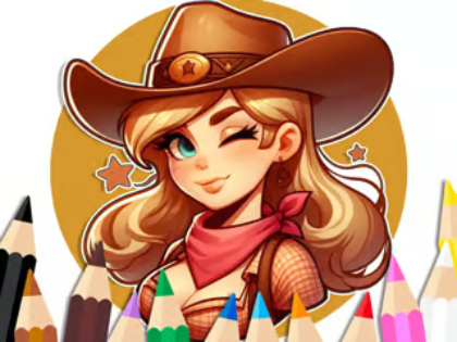 Logħba Ktieb tal-kulur: Cowgirl  onlajn