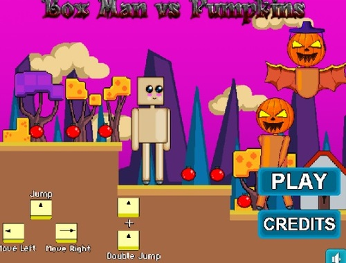 Logħba Kaxxa Man Vs Pumpkins  onlajn