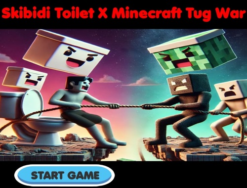 Logħba Skibidi Tojlit X Minecraft Tug War  onlajn