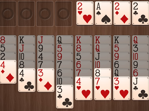 Logħba Freecell tal-injam  onlajn