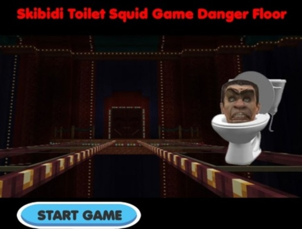 Logħba Skibidi toilet squid game periklu floor  onlajn