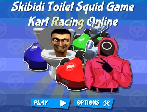 Logħba Skibidi toilet Squid Game Kart Racing Online onlajn