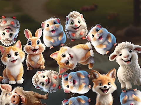 Logħba Merge Animals 2048! onlajn