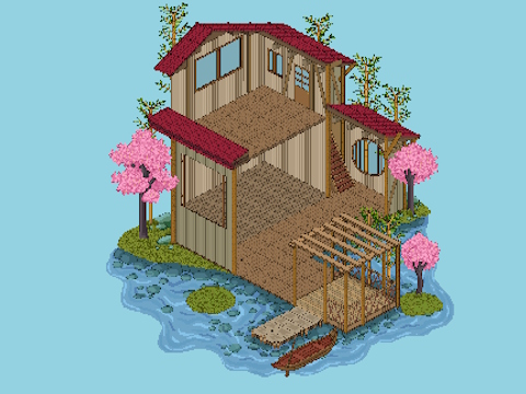 Logħba Pixel House onlajn