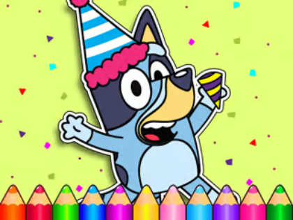 Logħba Ktieb tal-Kulur: Bluy Birthday  onlajn