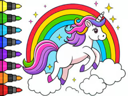 Logħba Ktieb tal-kulur: Unicorn Maġiku  onlajn